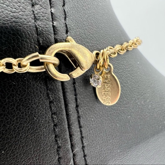Express Goldtone Rhinestones Necklace - Picture 4 of 5